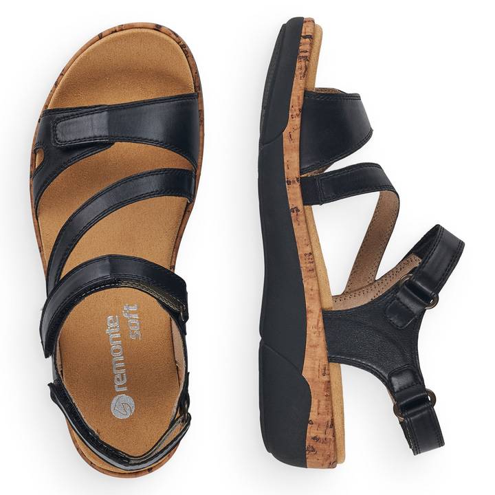 Remonte Artikelnummer R6850-01 remonte Damen Riemchensandalen tiefschwarz 50% Rabatt mit kostenlosem Versand