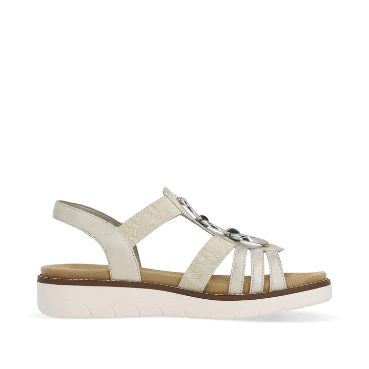 Remonte Artikelnummer D2073-60 remonte Damen Riemchensandalen cremebeige-silber Fabrikladen