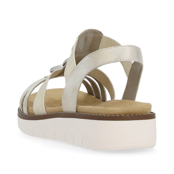 Remonte Artikelnummer D2073-60 remonte Damen Riemchensandalen cremebeige-silber Fabrikladen