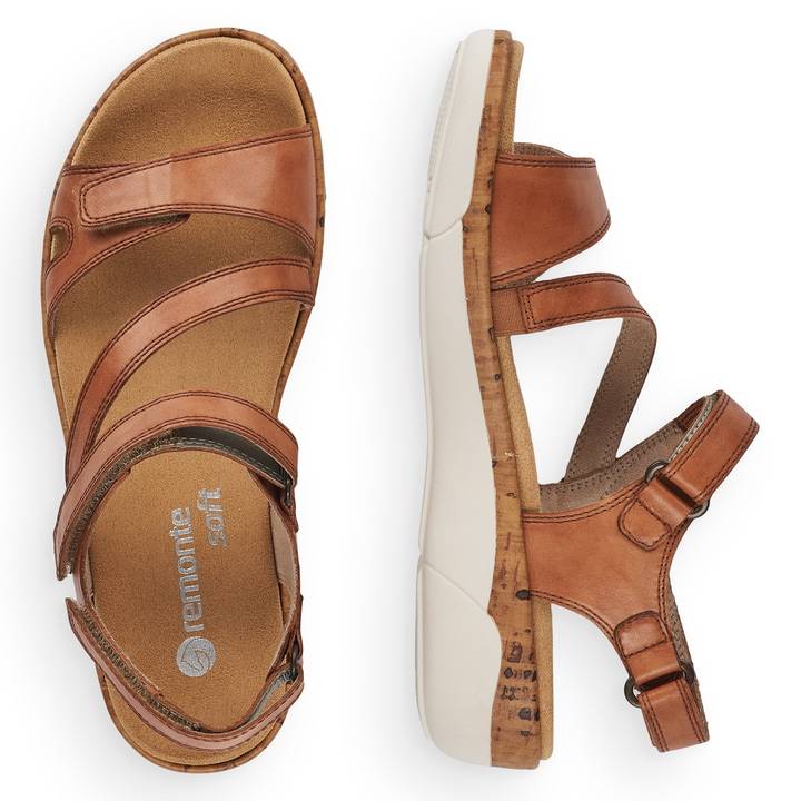 Remonte Artikelnummer R6850-22 remonte Damen Riemchensandalen karamellbraun Im Verkauf