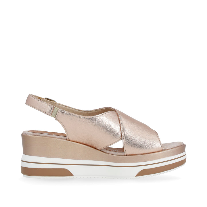 Remonte Artikelnummer D1P53-31 remonte Damen Keilsandaletten metallicrosé Verkauf