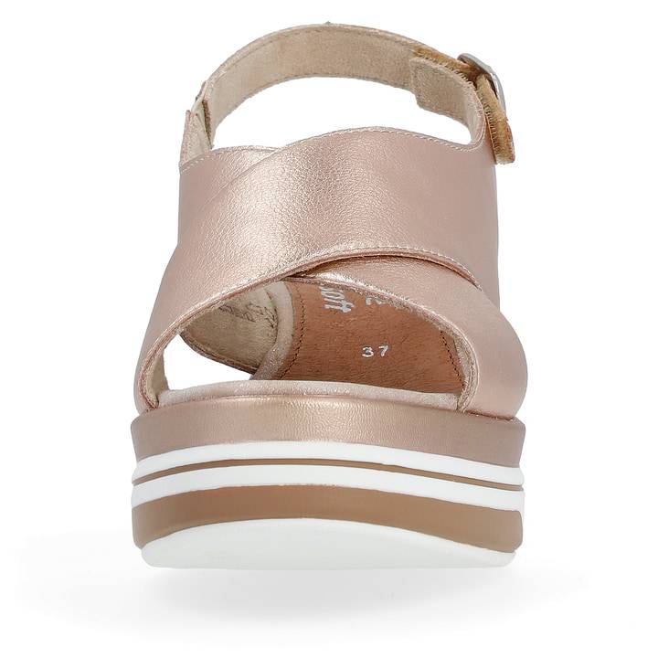 Remonte Artikelnummer D1P53-31 remonte Damen Keilsandaletten metallicrosé Verkauf