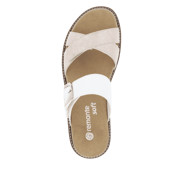 Remonte Artikelnummer D2048-90 remonte Damen Pantoletten metallicrosé-lilienweiß Fabrik Onlineshop