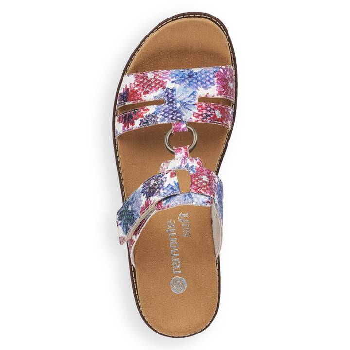 Remonte Artikelnummer D2056-91 remonte Damen Pantoletten blau-violett-geblümt Cyber Monday
