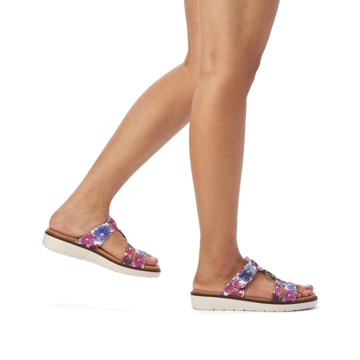 Remonte Artikelnummer D2056-91 remonte Damen Pantoletten blau-violett-geblümt Cyber Monday