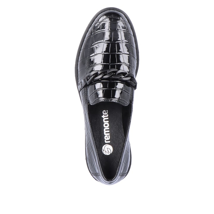 Remonte Artikelnummer D0F03-02 remonte Damen Loafers glanzschwarz Weihnachtsangebot