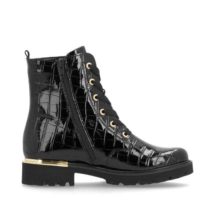 Remonte Artikelnummer D8683-00 remonte Damen Schnürstiefel lackschwarz Auslauf