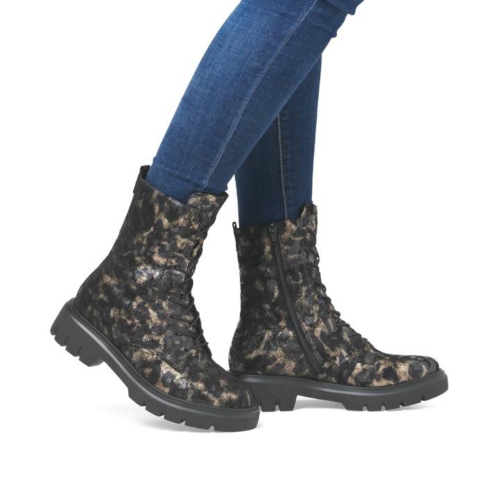 Remonte Artikelnummer D1W72-03 remonte Damen Schnürstiefel tiefschwarz-holzbraun Verkauf