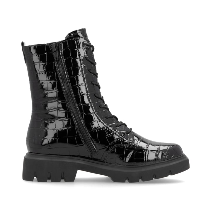 Remonte Artikelnummer D1W72-02 remonte Damen Schnürstiefel glanzschwarz Fabrikverkauf