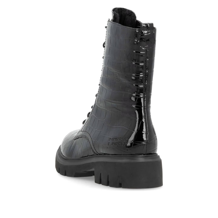 Remonte Artikelnummer D1W72-02 remonte Damen Schnürstiefel glanzschwarz Fabrikverkauf