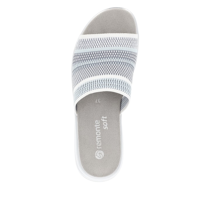 Remonte Artikelnummer D1J54-10 remonte Damen Pantoletten blassblau-reinweiß Valentinstagsangebot