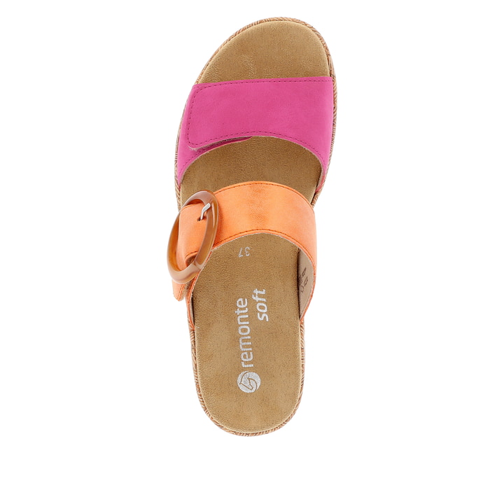 Remonte Artikelnummer R6858-38 remonte Damen Pantoletten apricot-magenta Jubiläumsangebot