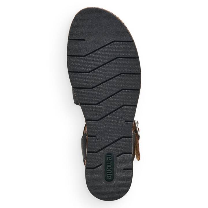 Remonte Artikelnummer D3052-01 remonte Damen Keilsandaletten asphaltschwarz 50% Rabatt mit kostenlosem Versand