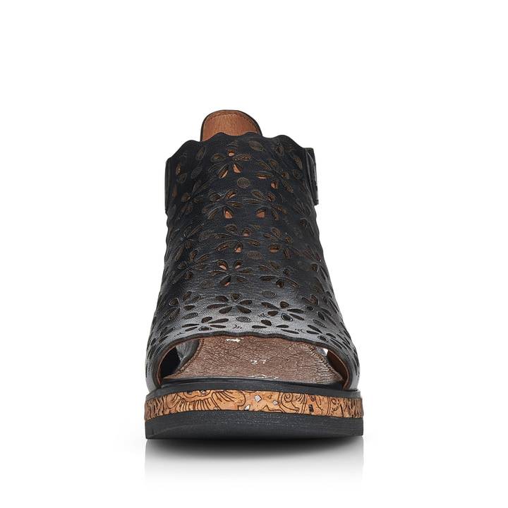 Remonte Artikelnummer D3056-01 remonte Damen Keilsandaletten asphaltschwarz Clearance-Verkauf