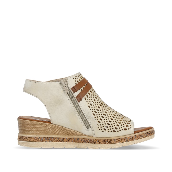Remonte Artikelnummer D3075-60 remonte Damen Keilsandaletten cremebeige Auslauf