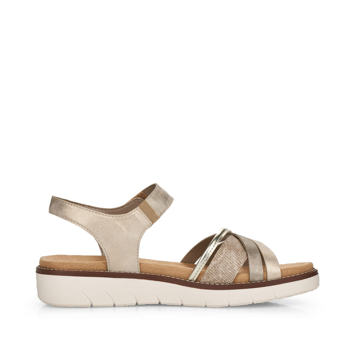 Remonte Artikelnummer D2058-90 remonte Damen Riemchensandalen hellbeige-metallic Valentinstagsangebot