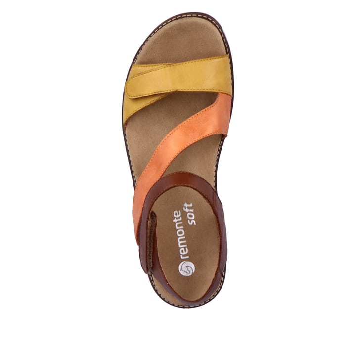 Remonte Artikelnummer D2050-25 remonte Damen Riemchensandalen braun-orange-gelb Zeitlich begrenztes Angebot