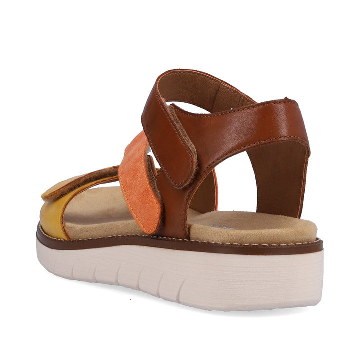 Remonte Artikelnummer D2050-25 remonte Damen Riemchensandalen braun-orange-gelb Zeitlich begrenztes Angebot