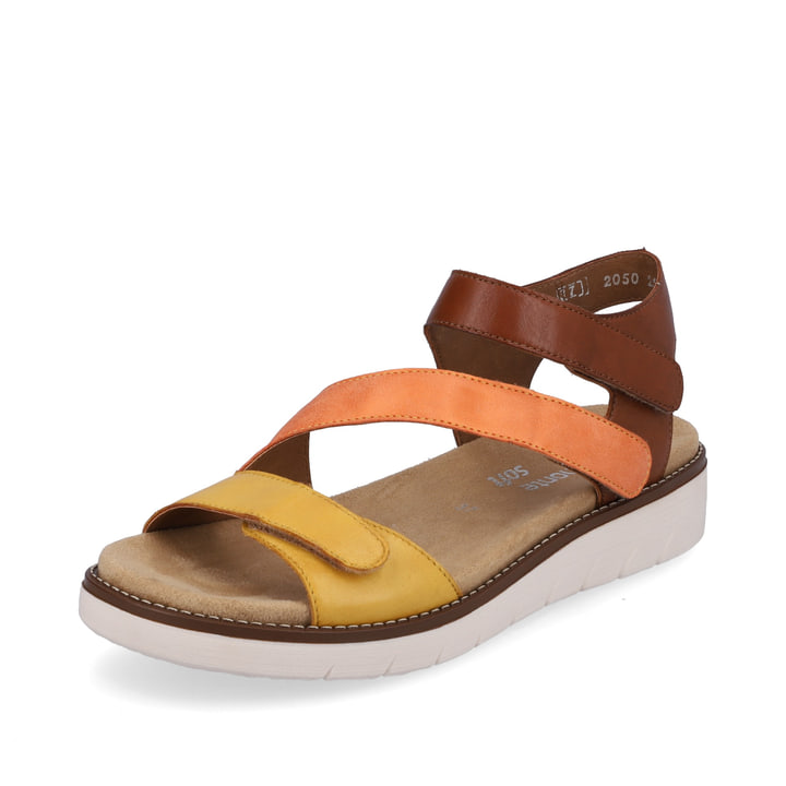 Remonte Artikelnummer D2050-25 remonte Damen Riemchensandalen braun-orange-gelb Zeitlich begrenztes Angebot