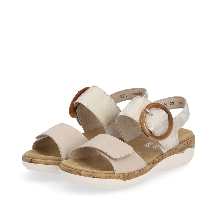 Remonte Artikelnummer R6853-61 remonte Damen Riemchensandalen lehmbeige-altweiß