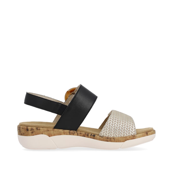 Remonte Artikelnummer R6853-02 remonte Damen Riemchensandalen stahlschwarz-goldbeige Blitzangebot