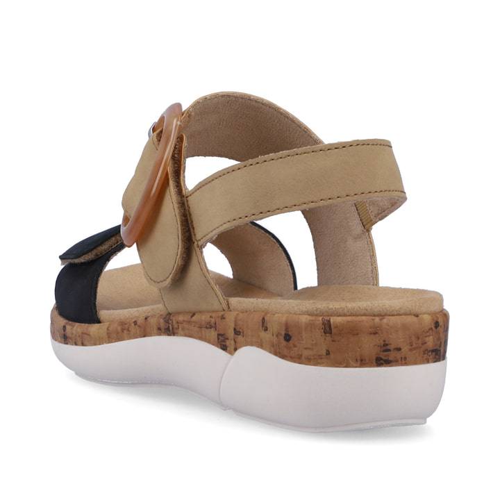 Remonte Artikelnummer R6853-60 remonte Damen Riemchensandalen sandbeige-stahlblau Räumungsverkauf