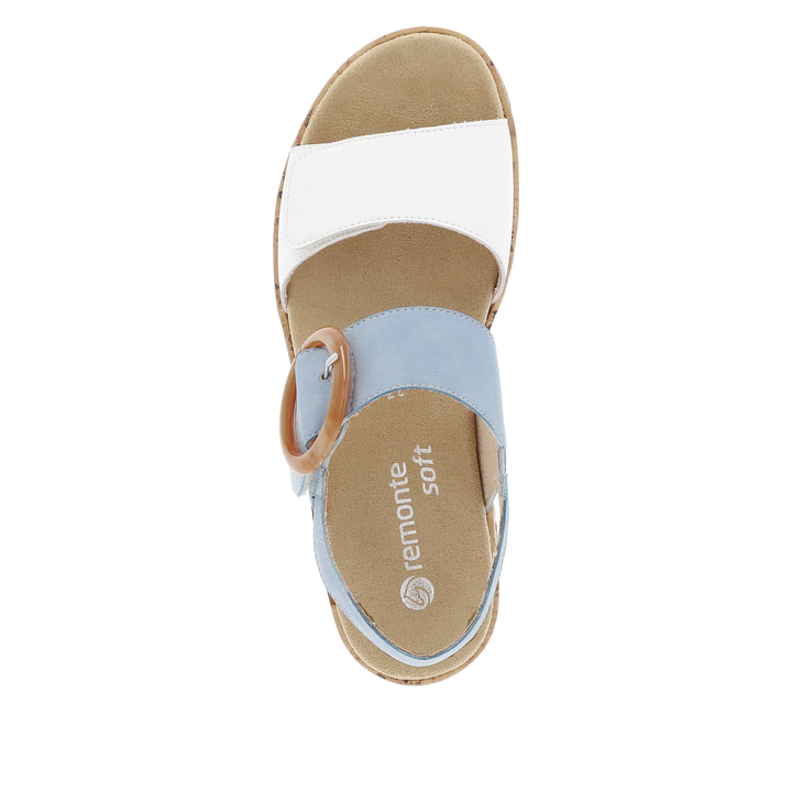 Remonte Artikelnummer R6853-10 remonte Damen Riemchensandalen babyblau-kristallweiß VIP-Rabatte