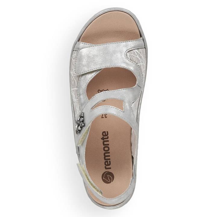 Remonte Artikelnummer D7647-40 remonte Damen Riemchensandalen silber-grau Vierteljährliche Förderung