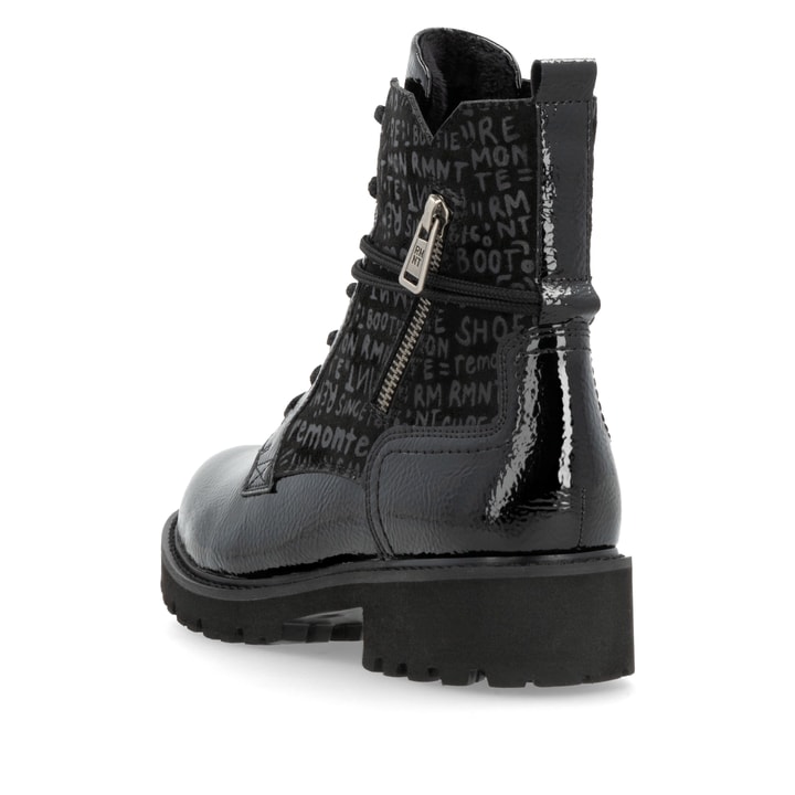 Remonte Artikelnummer D8659-03 remonte Damen Kurzstiefel lackschwarz 50% Rabatt mit kostenlosem Versand