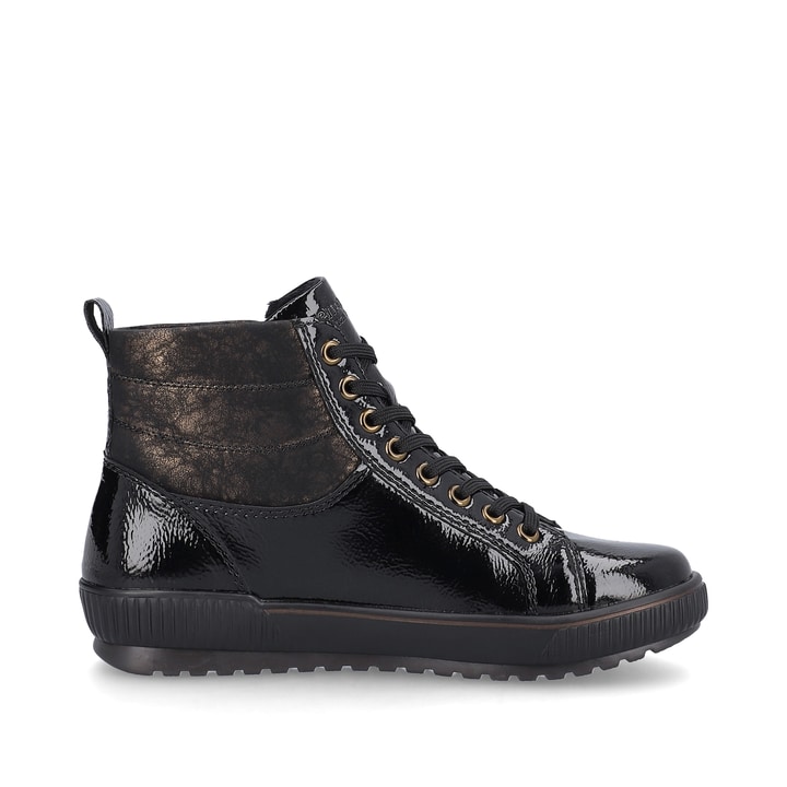 Remonte Artikelnummer D0775-01 remonte Damen Schnürschuhe schwarz-metallic Clearance-Verkauf