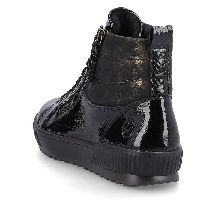 Remonte Artikelnummer D0775-01 remonte Damen Schnürschuhe schwarz-metallic Clearance-Verkauf