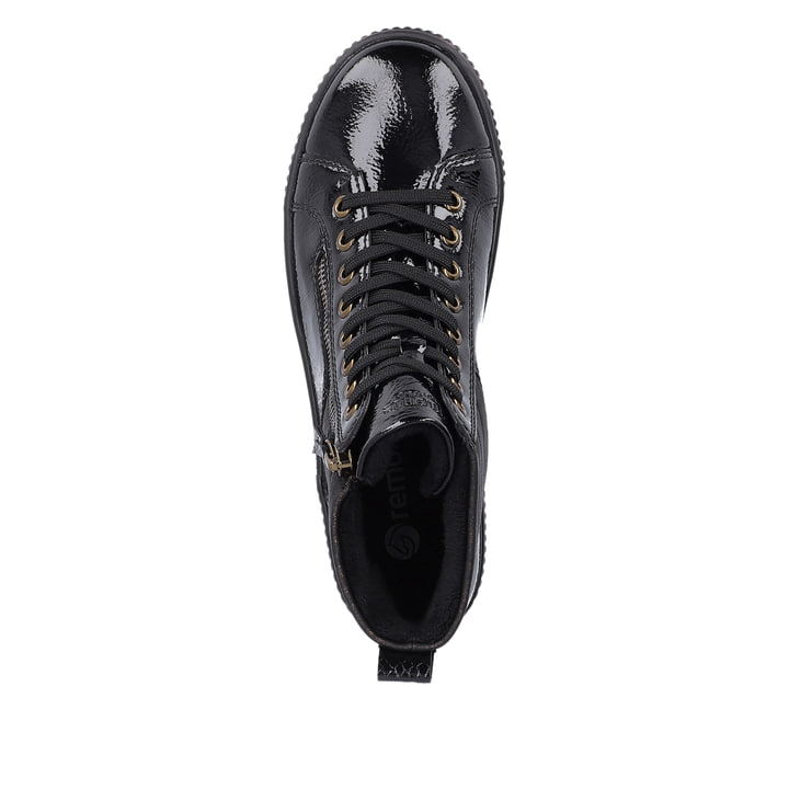 Remonte Artikelnummer D0775-01 remonte Damen Schnürschuhe schwarz-metallic Clearance-Verkauf