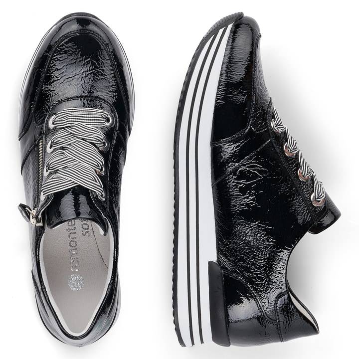 Remonte Artikelnummer D1302-02 remonte Damen Sneaker glanzschwarz Fabrikladen