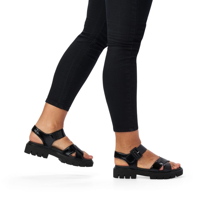 Remonte Artikelnummer D7950-01 remonte Damen Riemchensandalen glanzschwarz Begrenzt auf 3 Tage