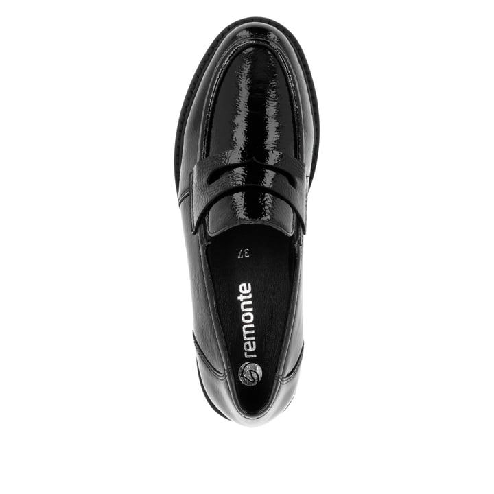 Remonte Artikelnummer D8602-00 remonte Damen Loafers glanzschwarz Black Friday Preise