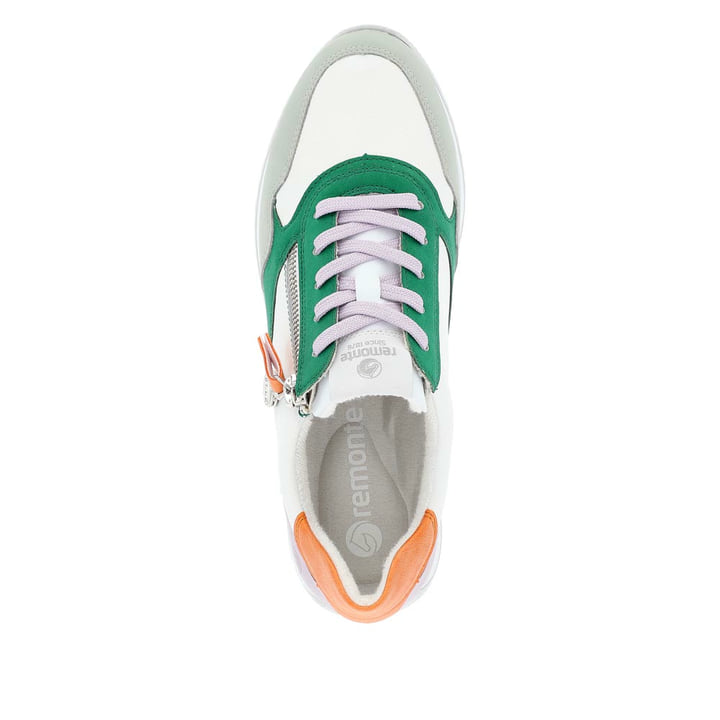 Remonte Artikelnummer D0H01-83 remonte Damen Sneaker weiß-grün-orange Lagerräumung