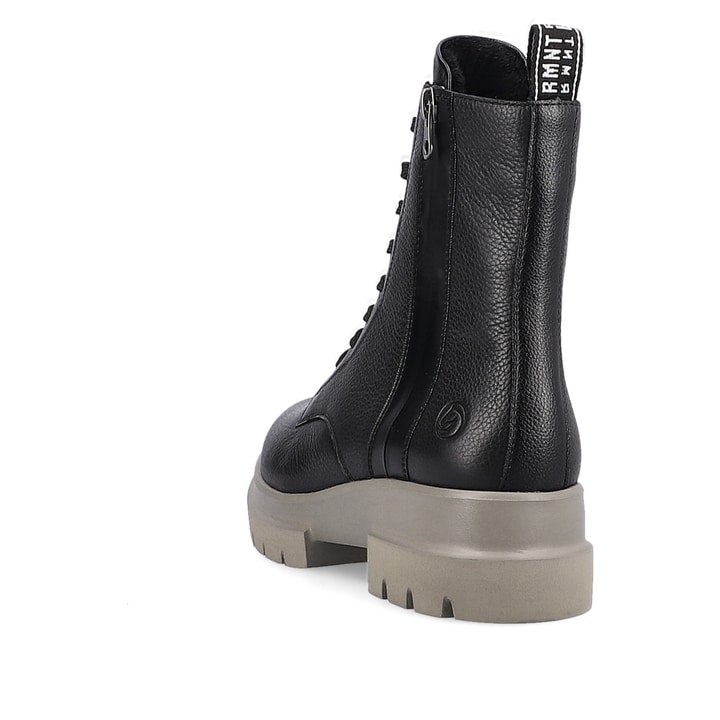 Remonte Artikelnummer D8975-03 remonte Damen Schnürstiefel asphaltschwarz 50% Rabatt mit kostenlosem Versand