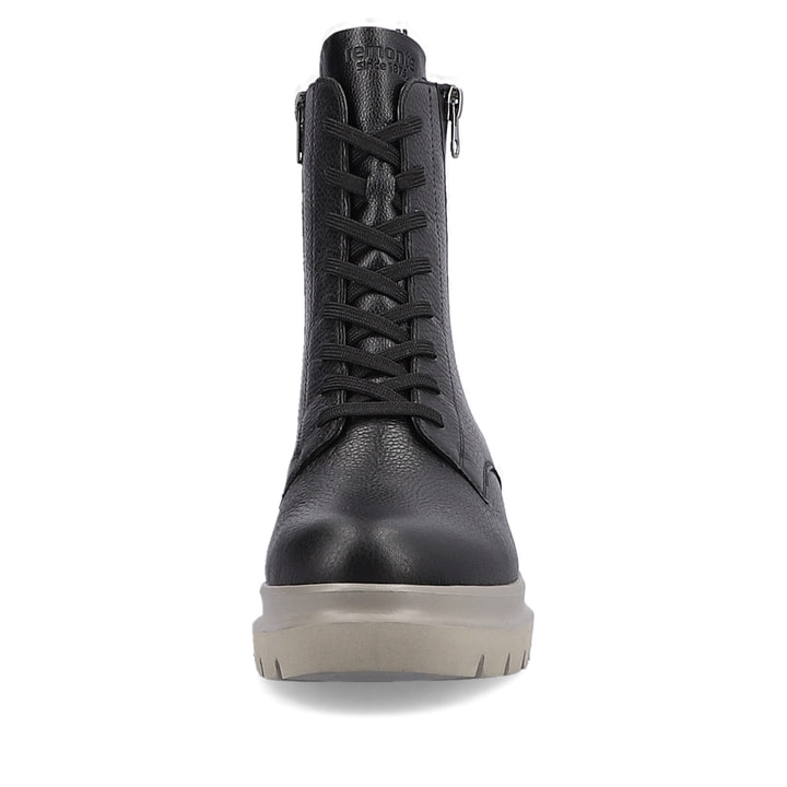Remonte Artikelnummer D8975-03 remonte Damen Schnürstiefel asphaltschwarz 50% Rabatt mit kostenlosem Versand