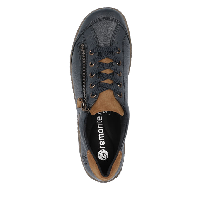Remonte Artikelnummer R1402-16 remonte Damen Schnürschuhe königsblau-nougatbraun Schlussverkauf