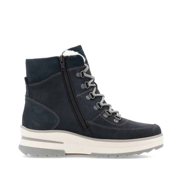 Remonte Artikelnummer D2B74-14 remonte Damen Schnürstiefel stahlblau Fabrik Onlineshop