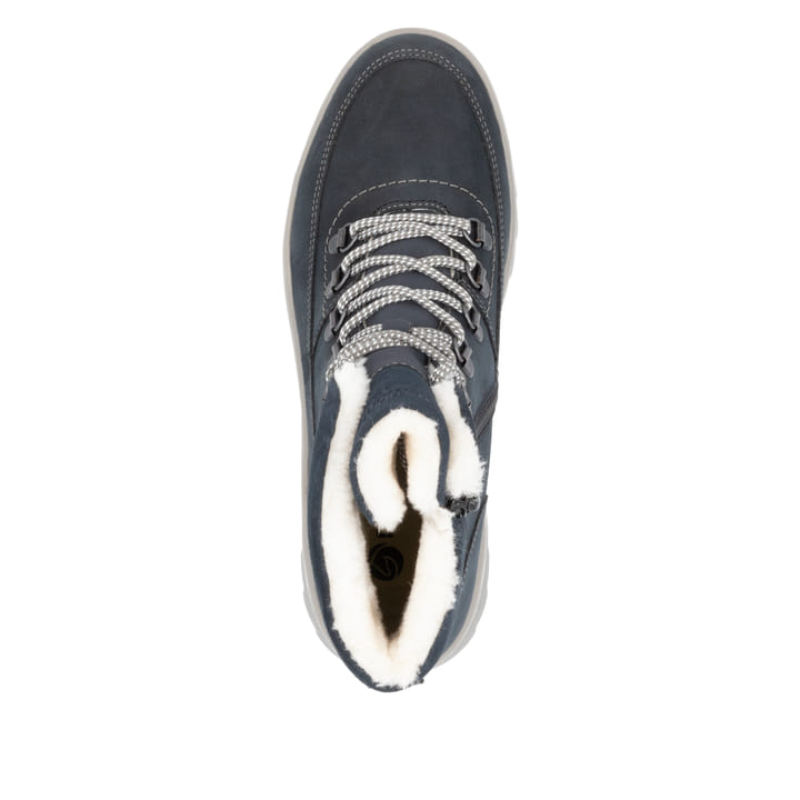 Remonte Artikelnummer D2B74-14 remonte Damen Schnürstiefel stahlblau Fabrik Onlineshop