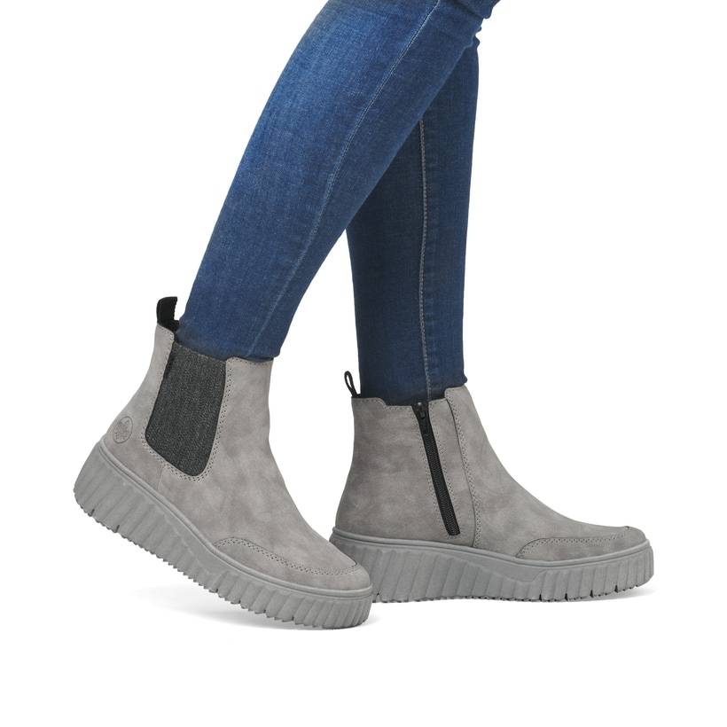 Rieker Artikelnummer N2553-40 Rieker Damen Chelsea Boots mondgrau Exklusive Angebote