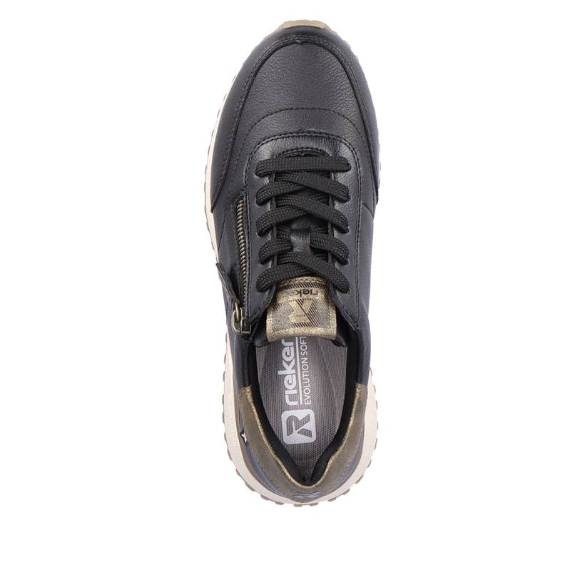 Rieker Artikelnummer W0604-00 Rieker Damen Sneaker Low urbanschwarz-bronze Bestseller