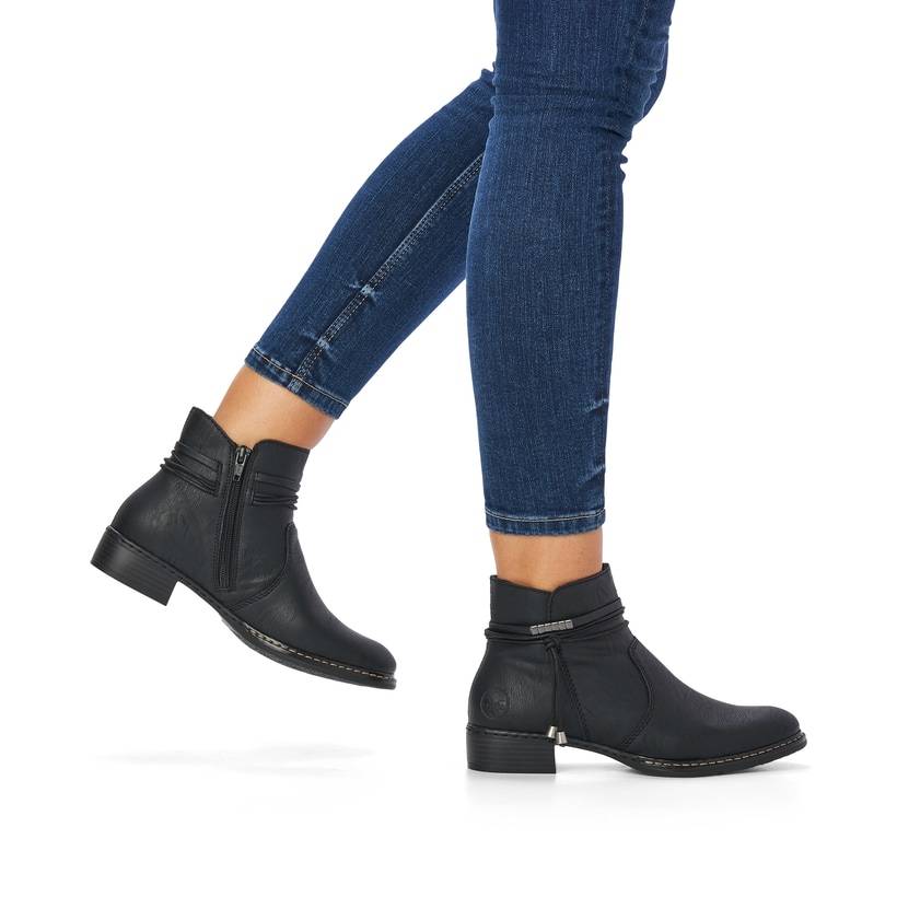 Rieker Artikelnummer 73488-00 Rieker Damen Stiefeletten tiefschwarz Sonderangebote
