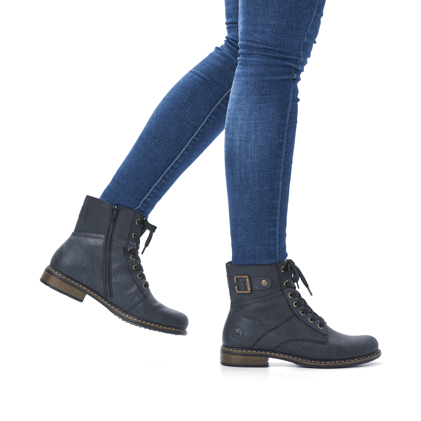 Rieker Artikelnummer 71242-15 Rieker Damen Schnürstiefel ozeanblau Riesige Ersparnisse