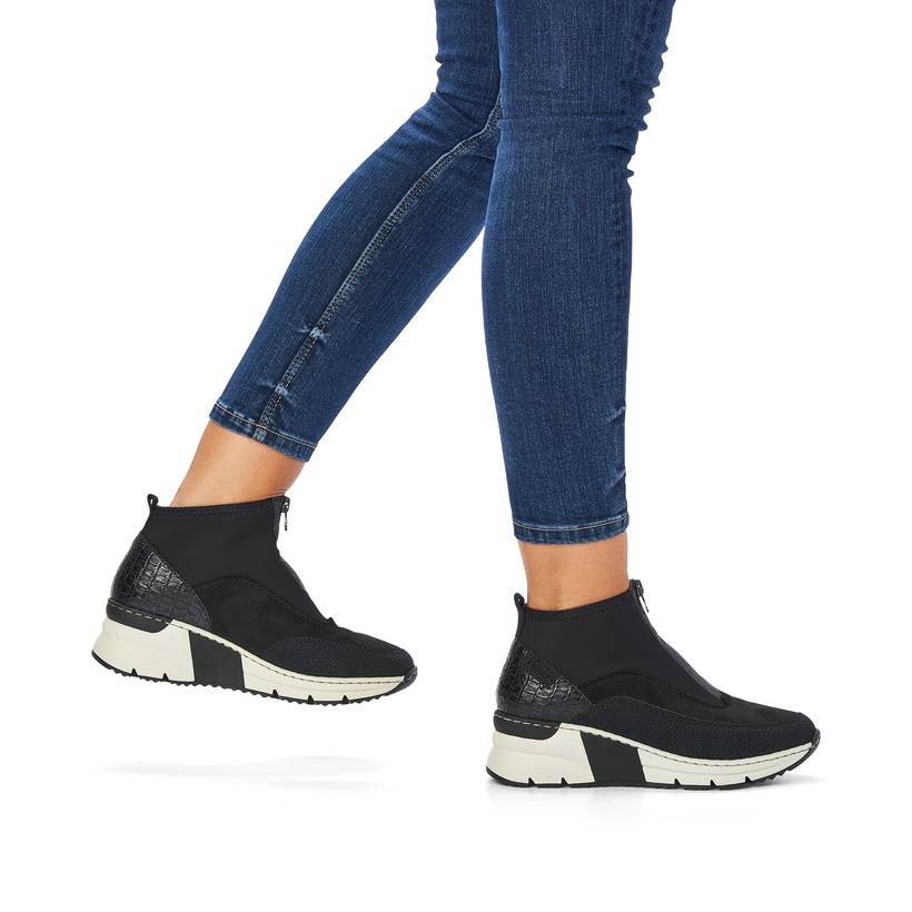 Rieker Artikelnummer N6352-00 Rieker Damen Sneaker High tiefschwarz Tiefpreis