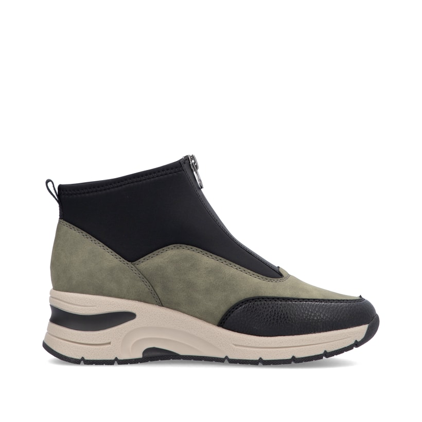 Rieker Artikelnummer N9362-54 Rieker Damen Slipper urbanschwarz-khaki Kostenlose Rückgabe