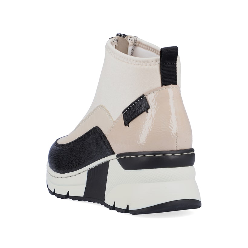 Rieker Artikelnummer N6352-60 Rieker Damen Sneaker High hellbeige-schwarz JETZT KAUFEN