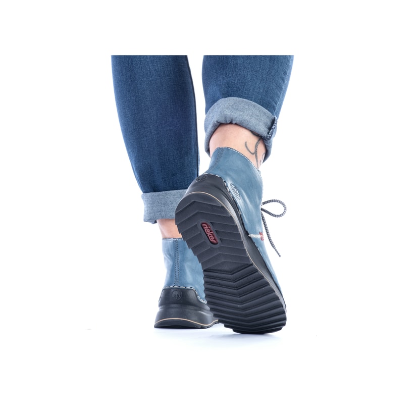 Rieker Artikelnummer 71510-14 Rieker Damen Schnürstiefel californiablau Neueste Stile