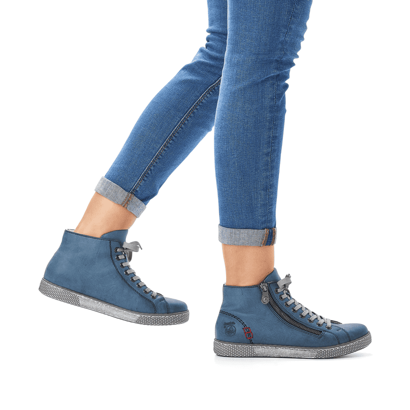 Rieker Artikelnummer Z1221-14 Rieker Damen Schnürschuhe azurblau Bis zu 60% Rabatt